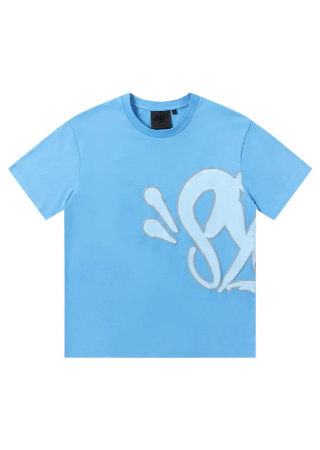 "Graffiti" Short Set Baby Blue