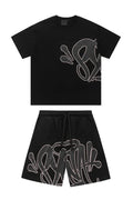 "Graffiti" Short Set Black